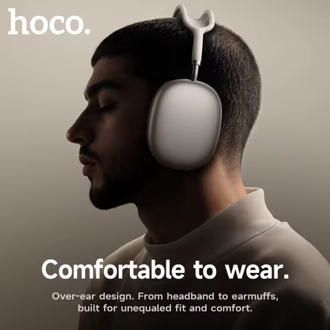 HOCO W65 New Bluetooth 5.4 Headphone Over Ear Big Earphones Hifi Audio Music Sport Gaming Headsets for Iphone Android With Mic 6 best sales hoco - №3