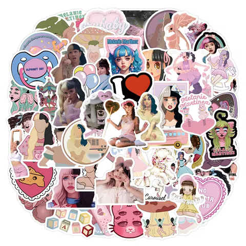 10/30/60PCS Funny Melanie Martinez Singer Graffiti Stickers DIY Decoration Phone Fridge Helmet Bike Stationery Cartoon Decals 8 best sales melanie martinez sticker - №7