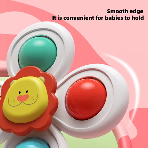 3PC Set Suction Cup Spinning Cartoon Animal Spinner Toys For Kids Window High Chair Tray Bath Table Travel for Children Gift 8 best sales bath doll - №1