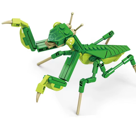 Creative Building Blocks Insect Model Bee Dragonfly Ant Mantis Children's Assembled Toys Interesting Animal Ornaments Gifts 8 best sales mould king harry potter - №7