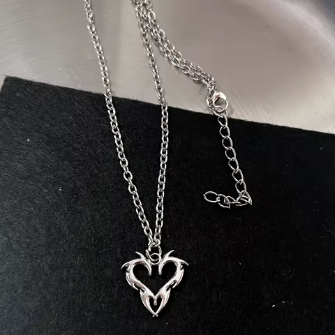 8 best sales green heart necklace - №6