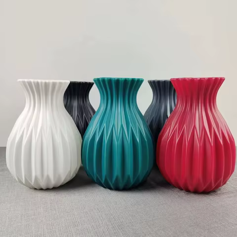 Modern Flower Vase White Plastic Vase Flower Pot Basket Nordic Home Living Room Decoration Ornament Wedding Flower Arrangement 8 best sales moza r5 - №6