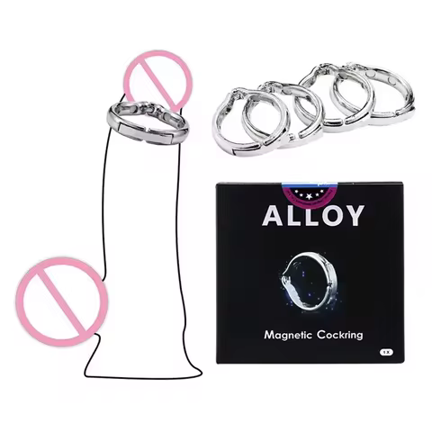 Magnetic Piercing Cock Ring Male Penis Testis Bondage Penis Rings Delayed Ejaculation Rings Penis Stimulation Sex Toys for Gay 10 best sales male torture - №6