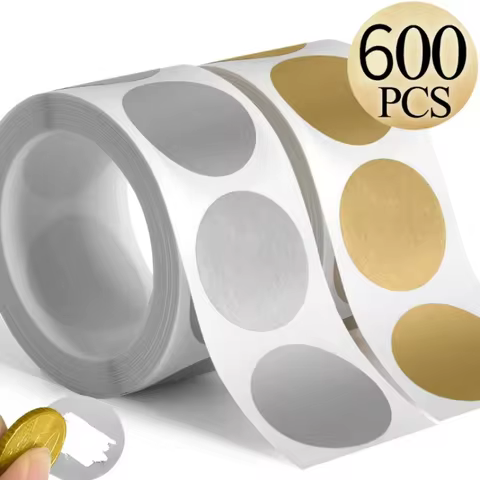 300Pcs Scratch Off Stickers Round Shape Labels Sticker Gold Silver DIY Handmade For Game Scratch Sticker Labels Party Supplies 12 best sales game sticker - №9