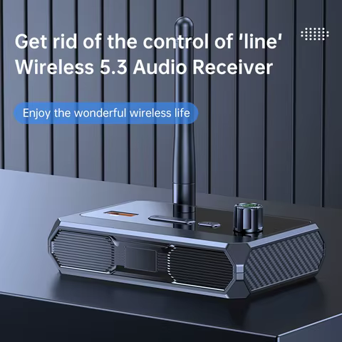 Bluetooth 5.3 Audio Receiver Support USB U-Disk Play Wireless Adapter R/L 2 RCA/3.5MM AUX/Optical Fiber Jack For Car Kit Speaker 10 best sales usb type c wireless adapter - №10
