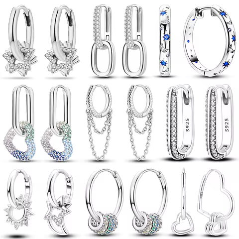 6 best sales pandora 925 original aretes - №4