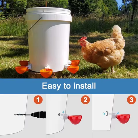 4PCS Poultry Kit Automatic Chicken Water Feeder Automatic Drinking Bowl Feeding Watering Supplie Chicken Waterer 10 best sales chicken drinker - №10