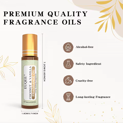 EUQEE 10ml Fragrance Oil Roll-On Long Lasting Scent La Vie Est Belle CHANCE Jadore Cotton Strawberry Mango for Men and Women 12 best sales nicotine liquid - №9