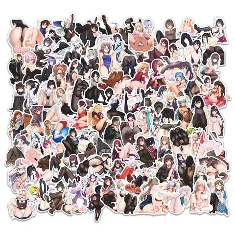 100PCS Anime Sexy Pinup Hentai Waifu Sexy Foot Girl Stickers Laptop Phone Case Guitar Car Skateboard Vinyl Decal Stickers 10 best sales pinup girl stickers - №1