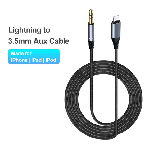 Lightning To 3.5mm Jack AUX Cable 8Pin To AUX 3.5mm Headphone Adapter Audio Cable Connector Splitter For iPhone Car Speaker 8 best sales 8 pin 3.5mm jack - №6