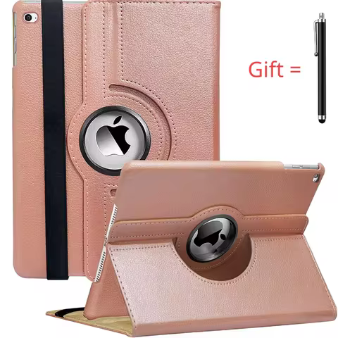 360 Ratating Case for iPad Air 1 Air 2 iPad 9.7 2017 2018 5 6 PU Cover iPad A1474 A1475 A1566 A1567 A1822 A1823 A1893 A1954 Case 8 best sales ipad a1671 screen replacement - №4