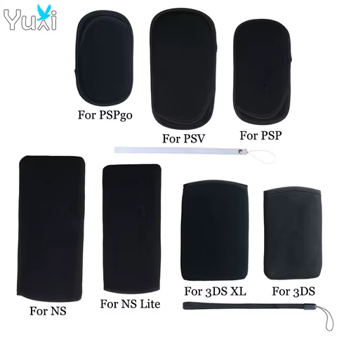 YuXi For PSV PSP 1000/2000/3000 for PSP Go Soft Protective Carrying Storage Bag Pouch Case For New 3DS for Switch / Lite Console 8 best sales psp go clear shell - №5