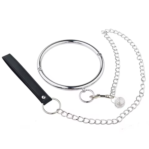 Metal Collar Neck Ring BDSM Bondage Positioning Choker Adult Games Sex Toys For Man Woman Restraints 8 best sales heavy steel bdsm collar - №4