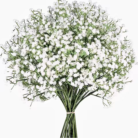 108Heads 63cm Babies Breath Artificial Flowers Plastic Gypsophila DIY Floral Bouquets For Handmade Wedding Party Home Decoration 12 best sales decoration buffet - №3