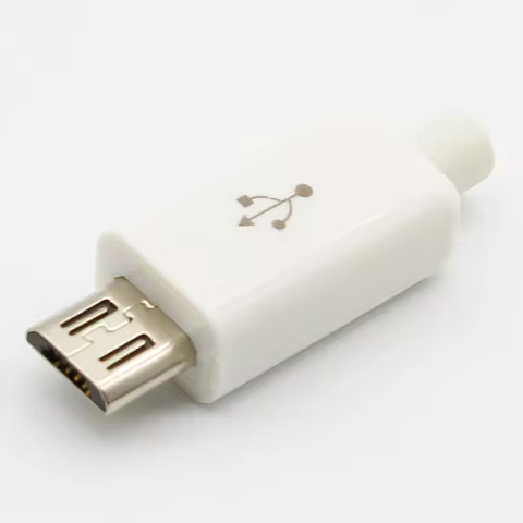 Free shipping 10pcs Micro USB 5PIN Welding Type Male Plug Connectors Charger 5P USB Tail Charging Socket 4 in 1 White Black 10 best sales plug micro usb - №8