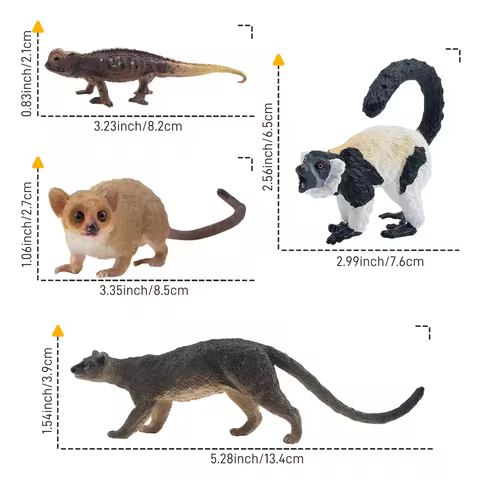 Toymany 12pcs Simulation Madagascar Animals Mini Animal Figures Set Cake Toppers for Kids Children Gift Collectible Figurines 12 best sales madagascar toy - №5