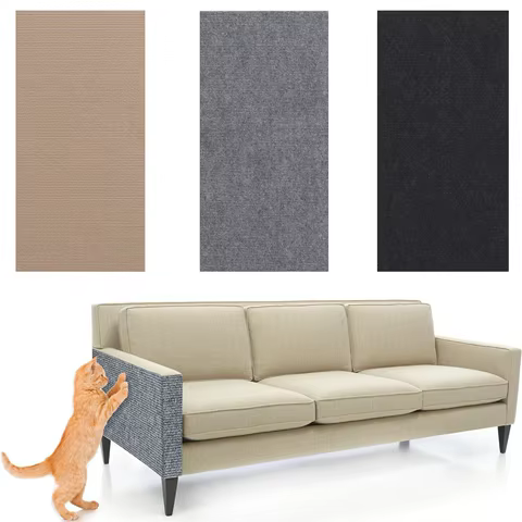 Anti Cat Scratch Mat Trimmable Self-Adhesive Carpet Mat Pad Cat Pet Scratcher Furniture Couch Corner Indoor Sofa Wall Protector 12 best sales carpet squares tiles - №1