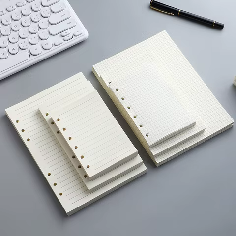 45 Sheets A5 A6 A7 Loose Leaf Notebook Refill Spiral Binder Inner Page Line Blank Craft Grid Inside Paper Stationery 10 best sales a6 refill paper - №2