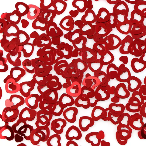 Red Love Heart Table Confetti Valentines Day Party Sequins Confetti Wedding Engagement Anniversary Bridal Shower Birthday Party 12 best sales confetti wedding - №8
