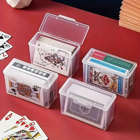 1/3pcs Playing Card Box, Clear Deck Case, Two Poker Images Can Be Placed (NO Cards) Christmas, Halloween, Thanksgiving Gift Part 10 best sales big bang lego - №1