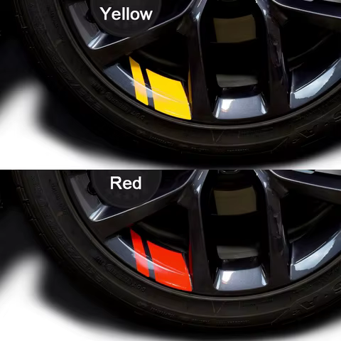 6Pcs Car Sticker Reflective Wheel Hub Decals Resistant Cover Exterior Accessory Car Decor Car Stickers for Dodge Chrysler Jeep 6 best sales dakar sticker - №3