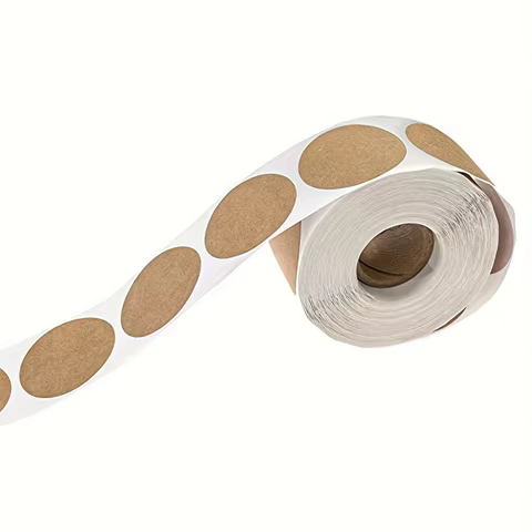500 pcs / 1 roll ,kraft round self-adhesive label paper items classification name stickers personalized labels 6 best sales my name is sticker - №1
