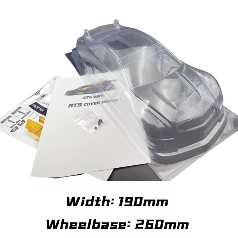 RC 1/10 ATS V PVC Body Shell 190mm Width 260mm Wheelbase With Tail No Paint 1/10 RC Turing Drift GT On-Road Car 10 best sales traxxas body - №8