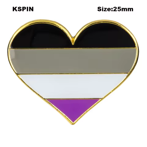 Demisexual Pride heart shaped Badge Symbol Pin Metal Badges Decorative Brooch Pins for Clothes Brooch Jewelry 6 best sales demisexual - №2