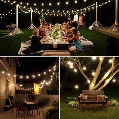 2024 New Solar Crystal Globe LED String Lights LED Solar Outdoor Light IP65 Fairy Light Christmas Garland for Garden Party Decor 8 best sales large outdoor christmas decorations - №3