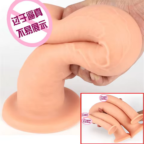 New Silicone Soft Huge Dildo Realistic Penis Female Masturbator Horse Dick Big Penis With Suction Cup Dildos Sex Toys For Woman 12 best sales dildo double horse - №8