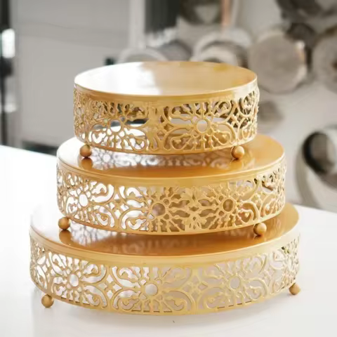 10 best sales gold cake stand set - №4