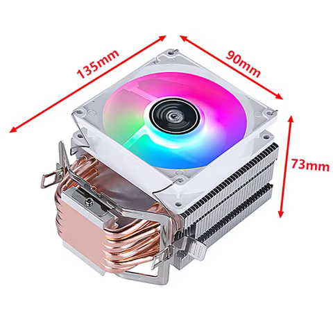 PC Air-Cooled Radiator CPU Cooling Fan 2/4/6 Heat Pipe Cooler Installing LGA2011 x79 x99 E5 2066 2099 115x 1200 1700 i5 i7 AMD 12 best sales graphic card cooler - №12