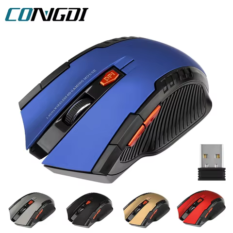 2.4GHz Wireless Mouse Optical Mice with USB Receiver Gamer 1600DPI 6 Buttons Mouse For Computer Laptop Accessories Mouse Gamer 8 best sales gaming mouse with side buttons - №4