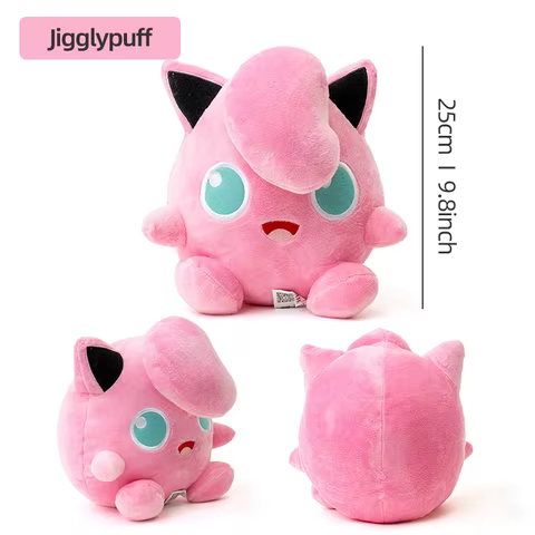 Pokemon Snorlax Pikachu Eevee Jigglypuff Bulbasaur Keychain Plush Toy Cartoon & Cute Backpack Pendant Children's Gift 6 best sales eevee keychain - №4