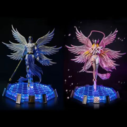 Digimon Adventure Angemon Angewomon animation peripheral standing base can illuminate desktop ornaments as gifts for friends 10 best sales digimon angemon - №9