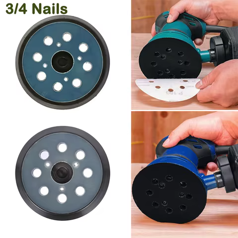 125mm 5 Inch Sander Pad 8-Holes 3/4 Nails Backing Sanding Disc Pad Hook Loop Sanding Pads for Electric Orbital Sander Polishing 8 best sales agar plates - №2