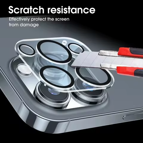 1-5Pcs Tempered Glass for iPhone 16 15 14 13 Pro Max Plus Mini Camera Lens Protector Black Circle Protective Lens Film Cover 12 best sales photo album 9x13 - №2