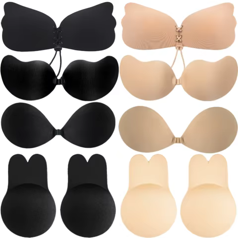 Invisible Nude Bra Push Up Chest Paste Sexy Breast Pasty Invisible Mango Silicone Chest Sticker For Women Wedding DropShip 6 best sales silicon fake breast e cup - №4