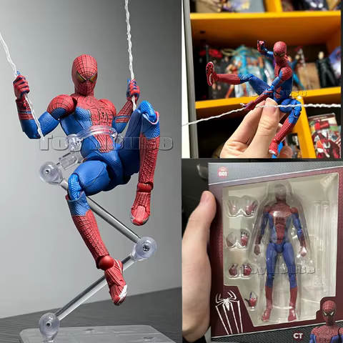 New Ct Toys Spiderman Mafex 001 Peter Parker Andrew Garfield The Amazing Spider-Man Shf Anime Action Figure Figurine Model Toys 6 best sales transformers new age - №4