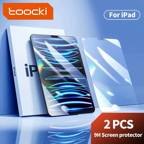Toocki 2pcs Clear Screen Protector For Ipad 9 8 7 6 5 9th Generation 8th 7th Tempered Glass For Ipad Pro 12.9 11 10.2 Air 5 4 8 best sales ipad a1671 screen replacement - №8