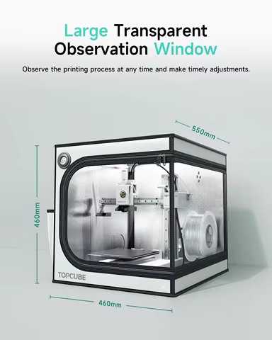 YOOPAI 3D printer Enclosure For Bambu lab A1/A1 mini 3D printer House Cover with LED light Constant Temperature Fireproof large 8 best sales 3d printer case - №3