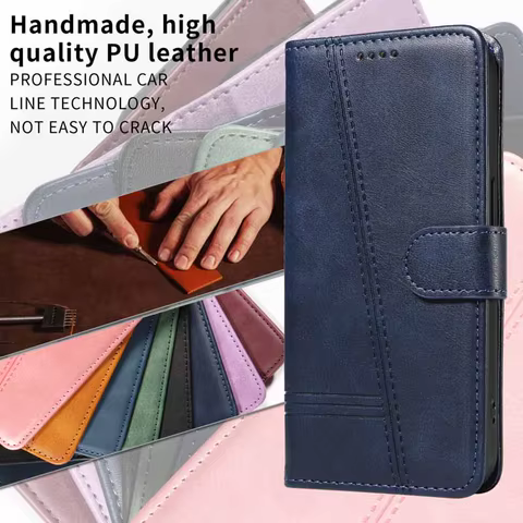 Flip Wallet Case For Realme C67 C51 C53 C55 C12 C15 C20 C21 C25S C30 C31 C33 C35 C61 C63 C65 Leather Cover for Oppo A60 4G Case 8 best sales realme c33 case - №4