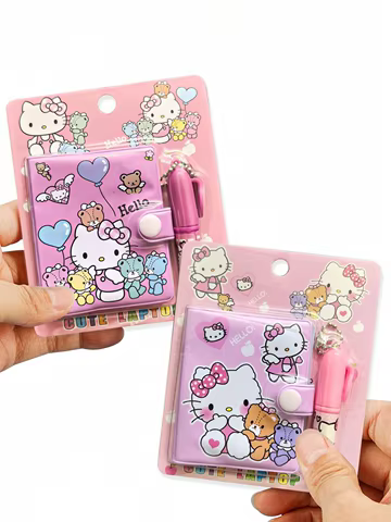 1/4/8/16pcs Hello Notebook Kitty Journal Small Size Kawaii Miini Portable Ledger School Supplies Stationery Birthday Gifts 8 best sales agenda hello kitty - №8