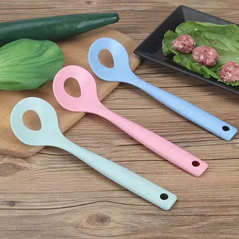 Non-Stick Meatball Maker Spoon Meat Baller Elliptical Leakage Hole Meat Ball Mold Meat Tool Kitchen Utensil Gadget 10 best sales meatball maker - №9