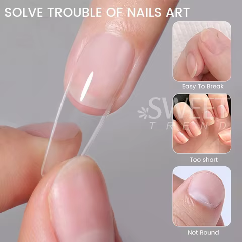 550pcs Soft Gel Nail Tips Medium Short Almond Coffin Full Cover Matte Extension Tools Acrylic Press on Nail DIY Manicure Decor 12 best sales coffin press on nails - №4