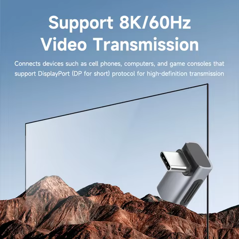 Hagibis 240W USB C to C Adapter 40Gbps 8K 60Hz 90 Degree Converter USB4 Adapter for Thunderbolt 4/3 MacBook iPhone 16 Pro Tablet 8 best sales type c to vga - №6