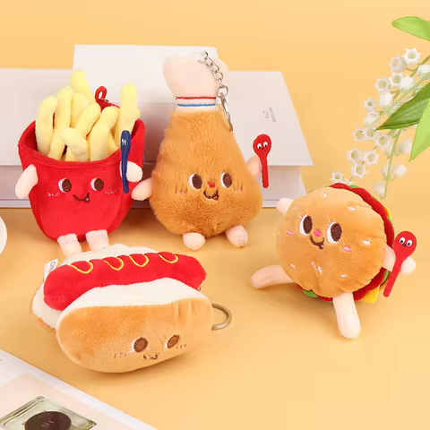 6 best sales burger keychain - №4