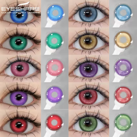 EYESHARE Colored Contact Lenses for Eyes 1pair Blue Contacts Purple Lenses Cosplay Pink Contact Lenses Yearly Halloween Lenses 10 best sales natural contact lenses - №6
