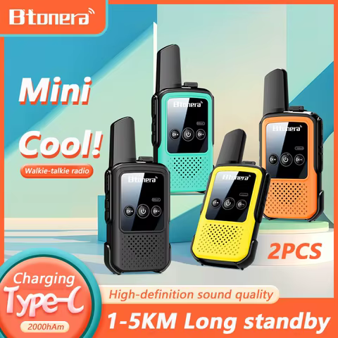 BTONERA BT300 MiniWalkie Talkie Two-way Radio 2 PCS Kids Walkie-talkie PMR/FRS Communication Radio Portable for Camping Toys 12 best sales k swiss - №11