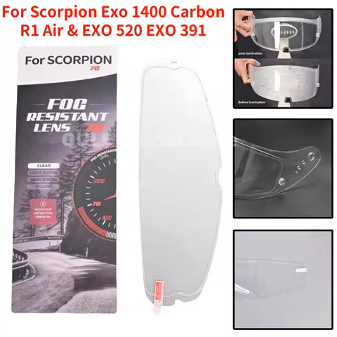 Helmets Visor For Scorpion Exo 1400 Carbon, R1 & EXO 520 391 Motorcycle Helmet Lens Visor Plating Uv Protection Lens Faceshield 10 best sales custom visor - №10